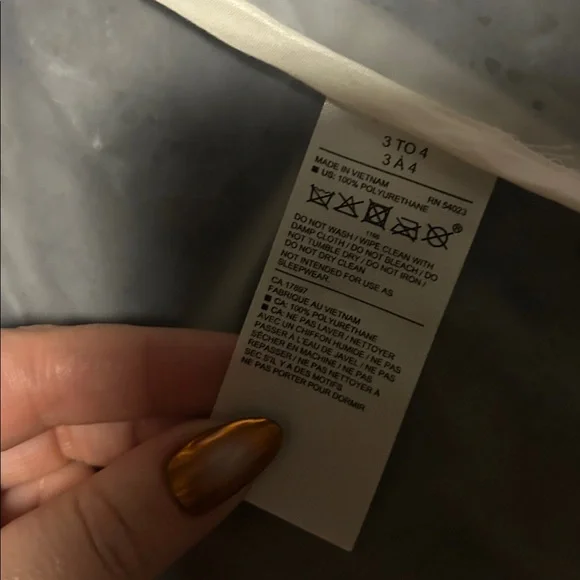 Janie and Jack Clear Raincoat with Pink Accents - 3/4 - Picture 4 of 5